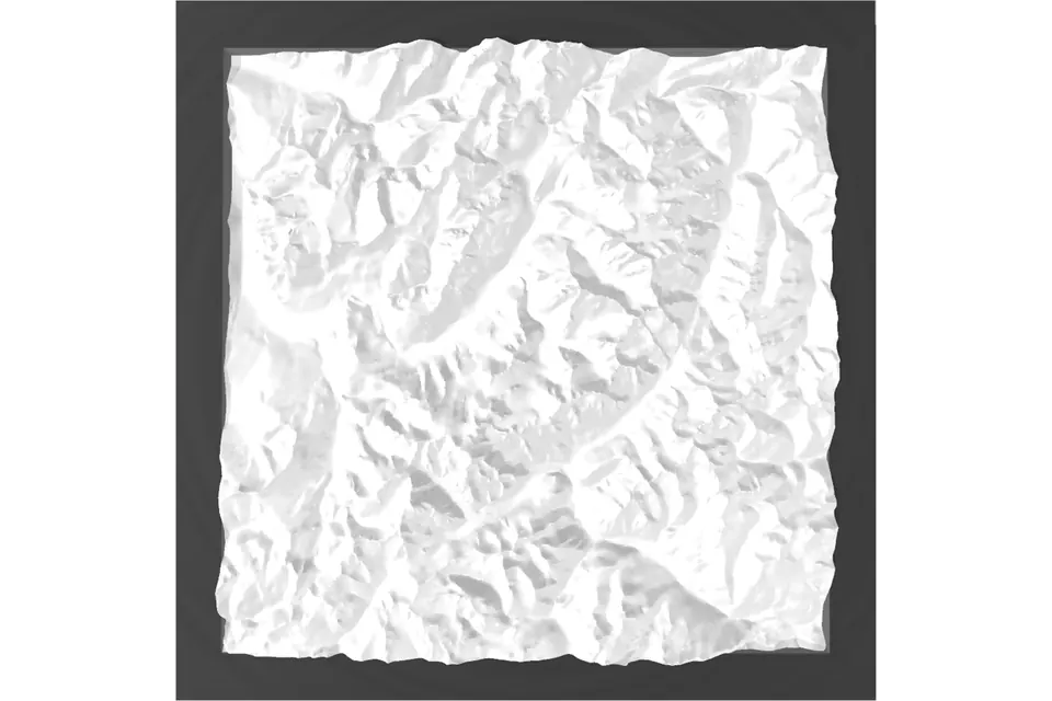 Vue de dessus du relief