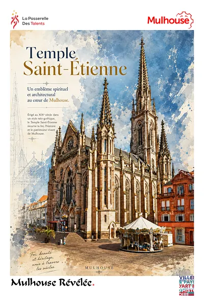 Carte postale : Temple Saint-Étienne