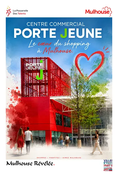 Carte postale : Centre commercial Porte Jeune
