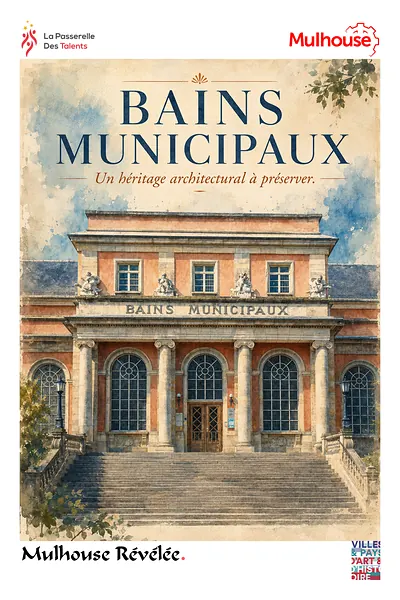 Carte postale : Bains municipaux