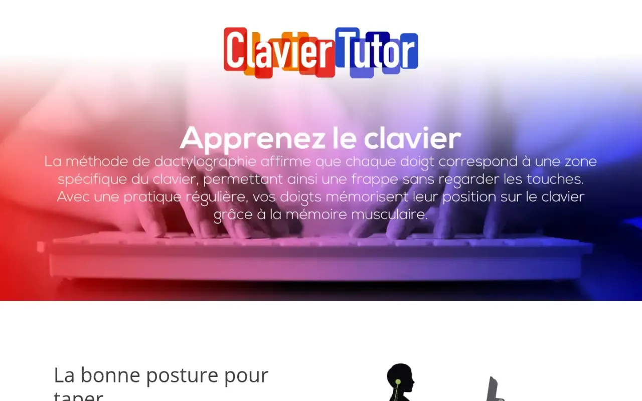Capture d'écran : Clavier Tutor