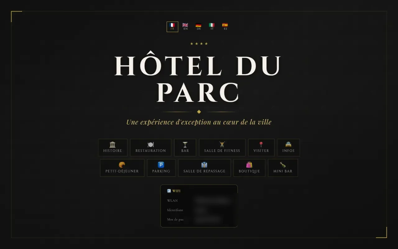Capture d'écran : Hôtel du Parc · Guest