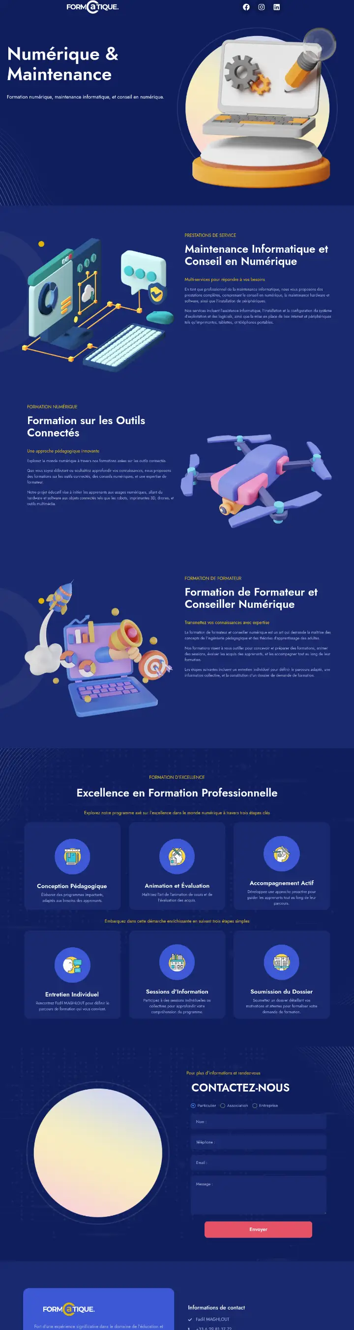 Capture du site Formatique