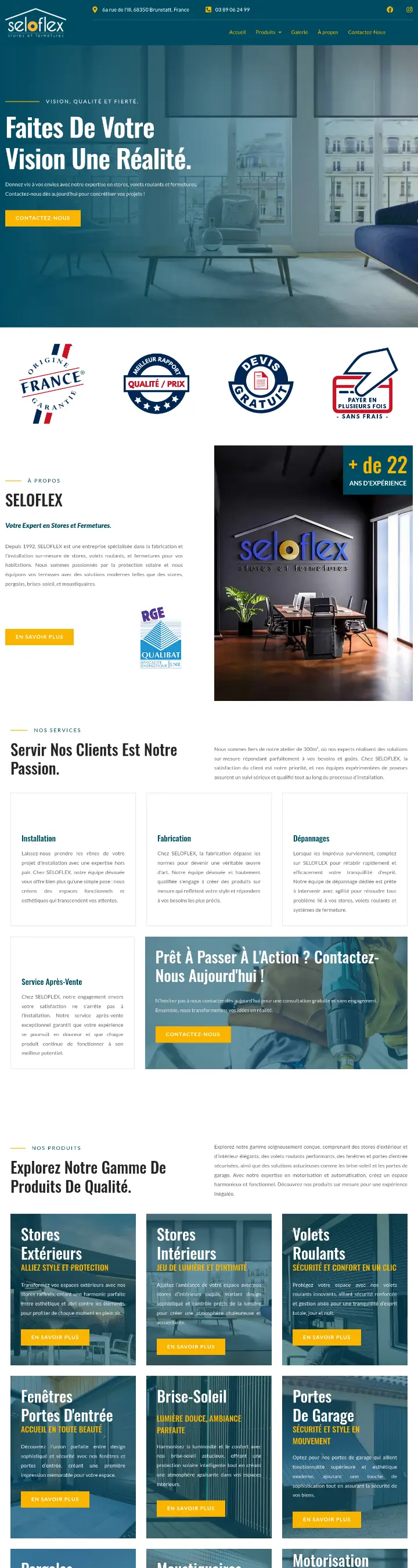 Capture du site Seloflex